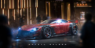 red supercar, Khyzyl Saleem, car, Mazda RX-Vision HD wallpaper