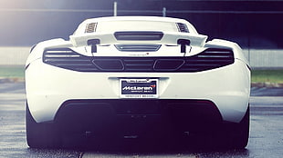 white car, sports car, car, McLaren MP4-12C HD wallpaper