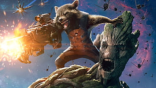 Groot and Rocket Raccoon