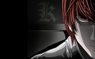 white and black wooden table, Yagami Light, Death Note HD wallpaper