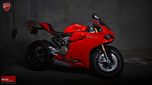 red sports bike, Ducati 1199, superbike HD wallpaper