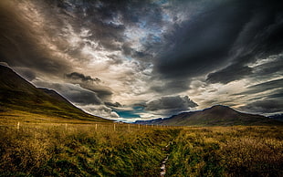 cloudy sky, nature, landscape, clouds, mountains