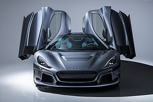 grey Lamborghini sports car HD wallpaper