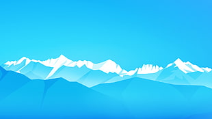 blue mountains digital wallpaper, mountains, sky HD wallpaper