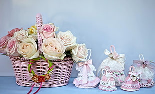 assorted figurine with basket HD wallpaper