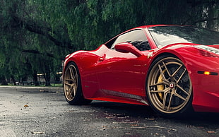 red c oupe, Klässen iD, Ferrari, Ferrari 458 Italia HD wallpaper