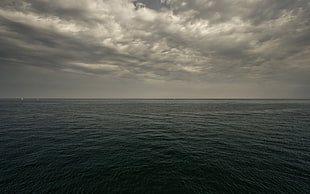 white clouds, water, sea, sky HD wallpaper