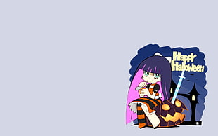 Happy Halloween illustration, Panty and Stocking with Garterbelt, Anarchy Stocking, Halloween HD wallpaper
