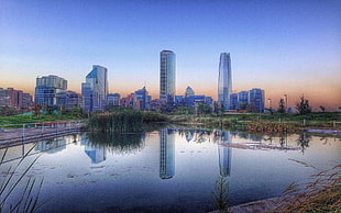 city buildings, landscape, cityscape, Santiago de Chile, metropolis 