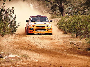 orange car, car, escort, Rally, orange cars HD wallpaper