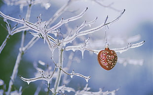 white and red bauble, Christmas ornaments  HD wallpaper