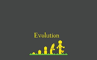 Evolution Lego mini figure illustration HD wallpaper