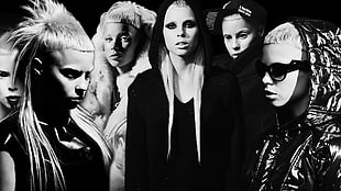 Avril Lavigne, Yolandi Visser, Die Antwoord, zef, monochrome HD wallpaper