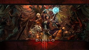 Diablo 3 illustration, Blizzard Entertainment, Diablo, Diablo III HD wallpaper