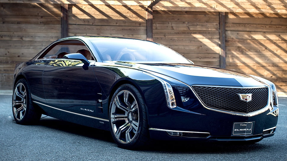 black Cadillac coupe HD wallpaper