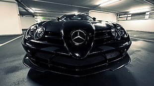 black Mercedes-Benz sedan, Mercedes-Benz, supercars HD wallpaper