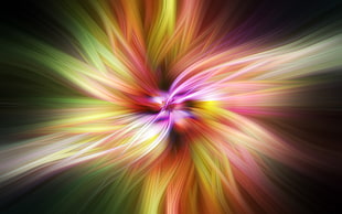 pink and yellow flower light illustration HD wallpaper