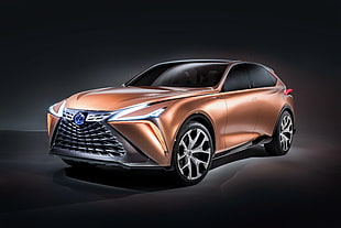 orange concept SUV, Lexus LF-1 Limitless, Concept cars, Luxury crossover HD wallpaper