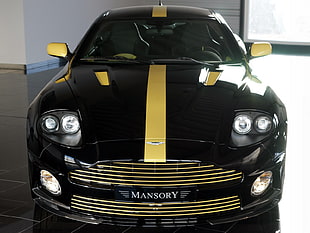 photography of black and yellow sport car HD wallpaper