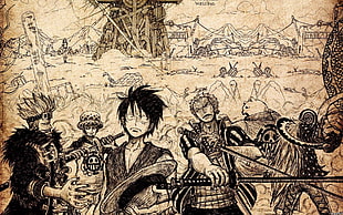 One Piece illustration HD wallpaper