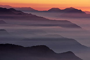 high altitude photo of mountains, hehuanshan