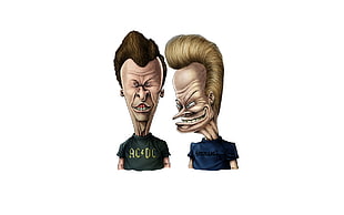 two men cartoon illustration HD wallpaper
