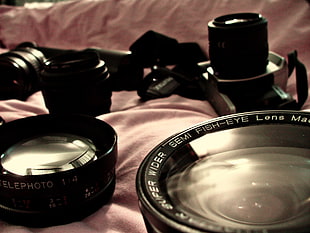 black semi fish-eye lens, camera, lens, depth of field, fisheye lens HD wallpaper