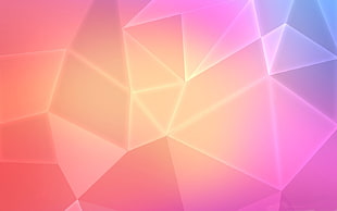 purple and pink crystal illustration HD wallpaper
