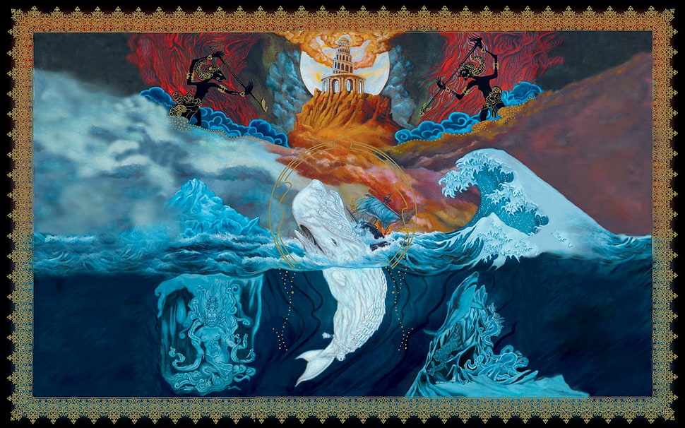 painting of deities, Mastodon, artwork HD wallpaper