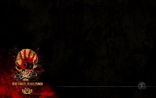Five Finger Death Punch logo, black, death HD wallpaper