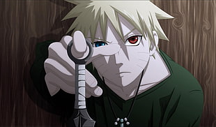 Uzumaki Naruto illustration, anime boys, Naruto Shippuuden, dagger, Uzumaki Naruto