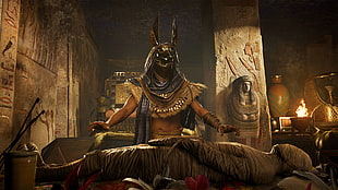 Anubis illustration HD wallpaper