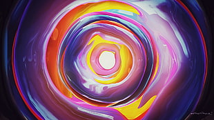 multicolored abstract painting, liquid, Lacza, digital art, abstract HD wallpaper