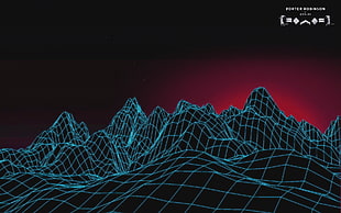 mountain graph illustratiojn, Porter Robinson, drawing, digital art