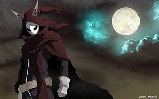 brown hood anime character illustration, Yumekui Merry, Moon, John Doe, anime HD wallpaper