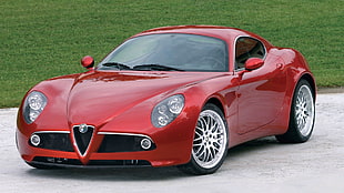 red coupe, Alfa Romeo, car, red cars, vehicle HD wallpaper
