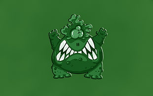 green frog illustration HD wallpaper