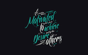 Motivated toe Achieve text HD wallpaper