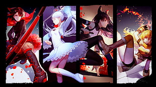 RWBY, Ruby Rose (character), Weiss Schnee, Blake Belladonna