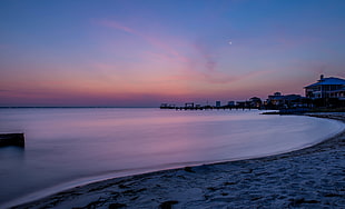 Seashore during night time, pensacola beach