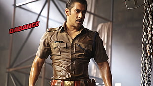 men's brown button-up military service uniform, Salman Khan, Bollywood, Bollywood actors HD wallpaper