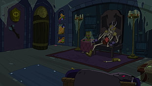 skeleton illustration, Adventure Time, cartoon HD wallpaper