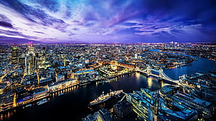 aerial photography of city buildings, London, city, cityscape, UK HD wallpaper