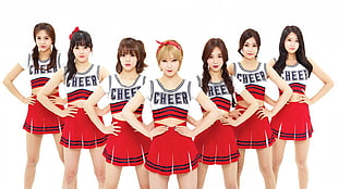 women wearing cheerleader outfit dance group HD wallpaper