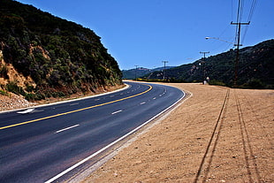 asphalt road, street, road, USA, landscape HD wallpaper
