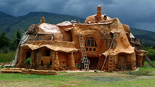 brown wooden house, architecture, building, house, Colombia 