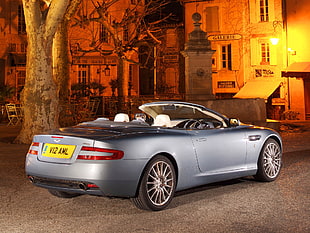 gray Aston Martin convertible coupe HD wallpaper