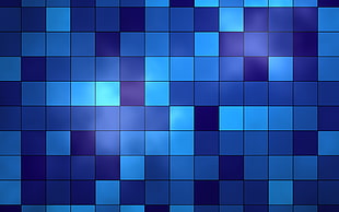 white and blue checkered illustration HD wallpaper