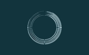 round white logo, minimalism, ensō, circle, simple background HD wallpaper