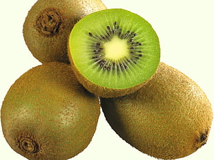 four ripe kiwi fruits HD wallpaper